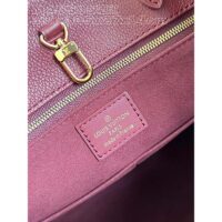 Louis Vuitton LV Women OnTheGo MM​ Wine Red Monogram Empreinte Embossed Grained Cowhide Leather (3)