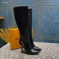 Louis Vuitton LV Women Sparkle High Boot Black Calf Leather Side Zip 9.5 CM Heel (7)