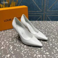 Louis Vuitton LV Women Sparkle Pump Ivory White Lamb Leather Outsole 9.5 Cm Heel (7)