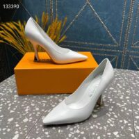 Louis Vuitton LV Women Sparkle Pump Ivory White Lamb Leather Outsole 9.5 Cm Heel (7)