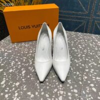 Louis Vuitton LV Women Sparkle Pump Ivory White Lamb Leather Outsole 9.5 Cm Heel (7)