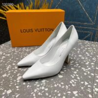 Louis Vuitton LV Women Sparkle Pump Ivory White Lamb Leather Outsole 9.5 Cm Heel (7)
