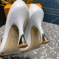 Louis Vuitton LV Women Sparkle Pump Ivory White Lamb Leather Outsole 9.5 Cm Heel (7)