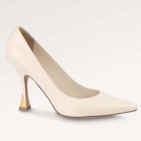Louis Vuitton LV Women Sparkle Pump Ivory White Lamb Leather Outsole 9.5 Cm Heel (7)