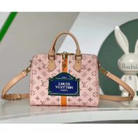 Louis Vuitton LV Women Speedy Bandoulière 25 Handbag Beige Ocher Monopaname Coated Canvas (2)