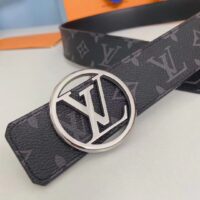 Louis Vuitton Unisex LV Circle 40 MM Reversible Belt Monogram Eclipse Canvas Calf Leather (6)