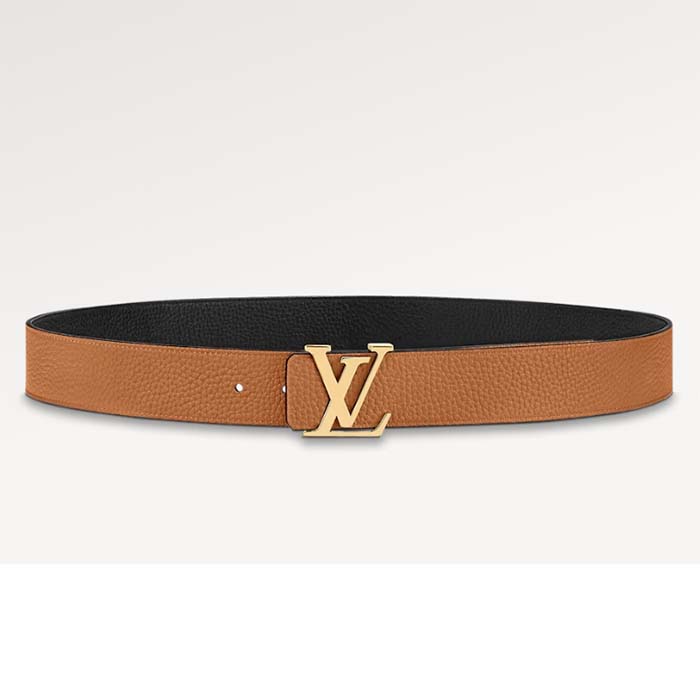 Louis Vuitton Unisex LV Initiales 40 MM Reversible Belt Taurillon Calf Leather Signature Buckle
