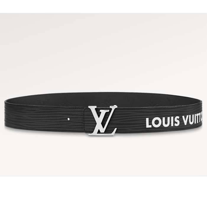 Louis Vuitton Unisex LV Initials 40 MM Reversible Belt Black Eclipse Epi XL Cowhide Leather