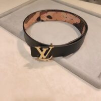 Louis Vuitton Unisex LV Initials 40 MM Reversible Belt Brown Leather Metal Buckle (7)