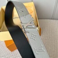 Louis Vuitton Unisex LV Initials 40 MM Reversible Belt Silver Taurillon Calf Leather (9)