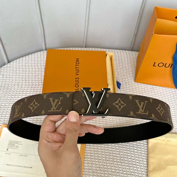 Louis Vuitton Unisex LV Optic 40 MM Reversible Belt MNG Macassar Coated Canvas Leather (4)