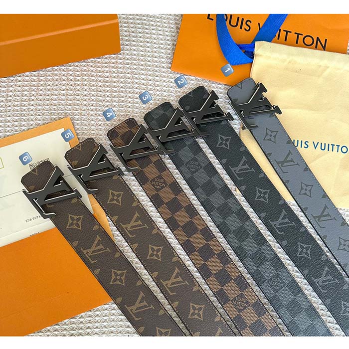 Louis Vuitton Unisex LV Optic 40 MM Reversible Belt MNG Macassar Coated Canvas Leather (6)