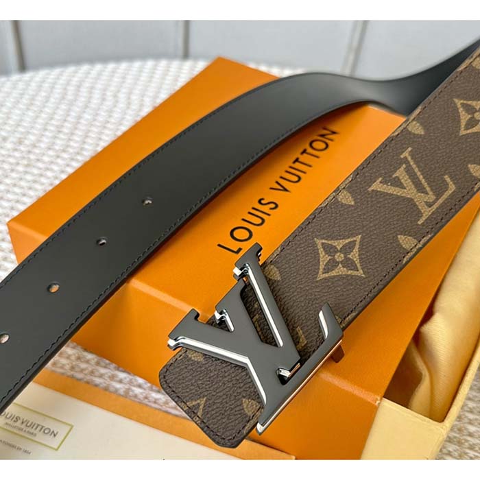 Louis Vuitton Unisex LV Optic 40 MM Reversible Belt MNG Macassar Coated Canvas Leather (7)