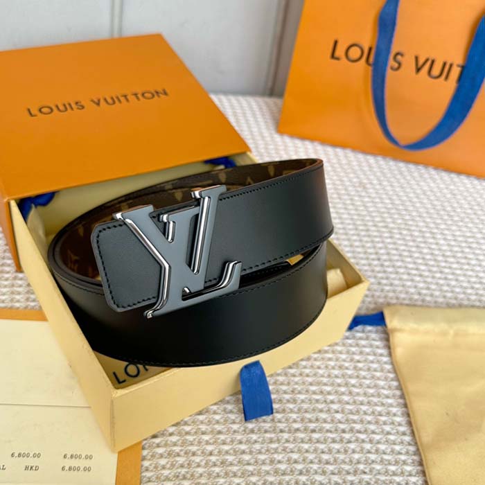 Louis Vuitton Unisex LV Optic 40 MM Reversible Belt MNG Macassar Coated Canvas Leather (9)
