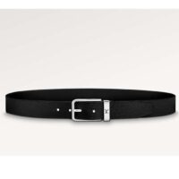 Louis Vuitton Unisex LV Pont Neuf 35 MM Belt Black Taiga Calf Leather Lining (1)