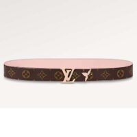 Louis Vuitton Unisex LV Pretty LV 30 MM Reversible Belt Monogram Canvas Jasmine Pink Leather (10)
