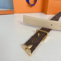 Louis Vuitton Unisex LV Pretty LV 30 MM Reversible Belt Monogram Canvas Quartz Leather (2)