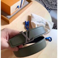 Louis Vuitton Unisex LV Rays 40 MM Reversible Belt Khaki Green Grained Leather Calf (3)