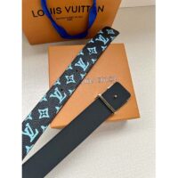Louis Vuitton Unisex LV Shape 40mm Reversible Belt Monogram Playground Canvas Front Side (1)