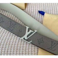 Louis Vuitton Unisex LV Shape MNG Climbing 40 MM Grey Reversible Belt Monogram Taurillon Leather (4)