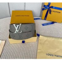 Louis Vuitton Unisex LV Shape MNG Climbing 40 MM Grey Reversible Belt Monogram Taurillon Leather (4)