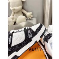 Louis Vuitton Unisex LV Trainer Sneaker Black Monogram Denim Monogram Embossed Grained Calf Leather (3)
