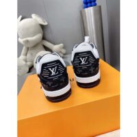 Louis Vuitton Unisex LV Trainer Sneaker Black Monogram Denim Monogram Embossed Grained Calf Leather (3)