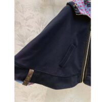 Louis Vuitton Women Cape Hoodie 3D-Effect Monogram Jacquard Wool Silk Navy Regular Fit (12)