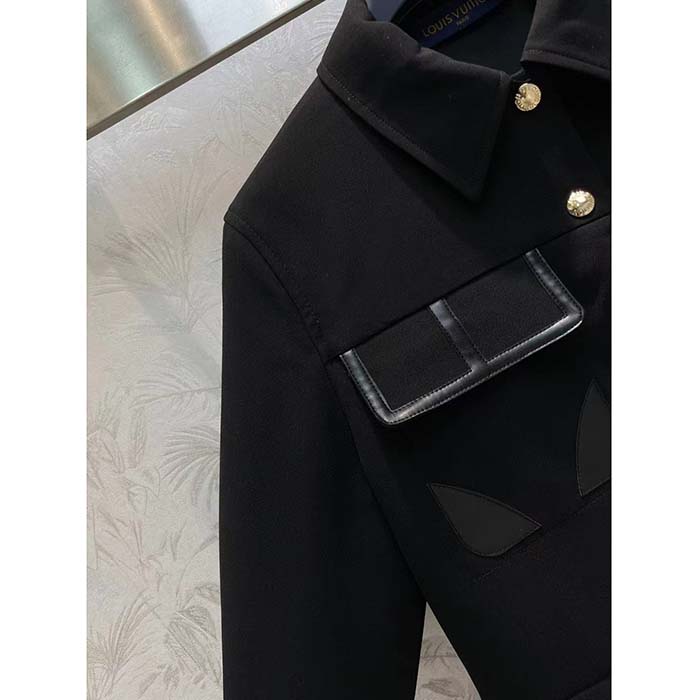 Louis Vuitton Women LV Technical Gabardine Shirt Dress Polyester Black Regular Fit (10)