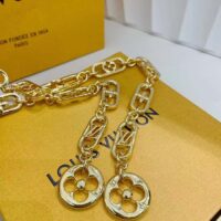 Louis Vuitton Women My LV Chain Belt Adjustable Metal Gold-Color Finish Monogram Flowers (4)