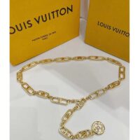 Louis Vuitton Women My LV Chain Belt Adjustable Metal Gold-Color Finish Monogram Flowers (4)