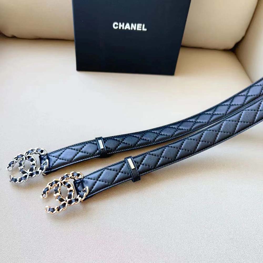 Chanel Women Calfskin & Gold-Tone Metal Black (3)