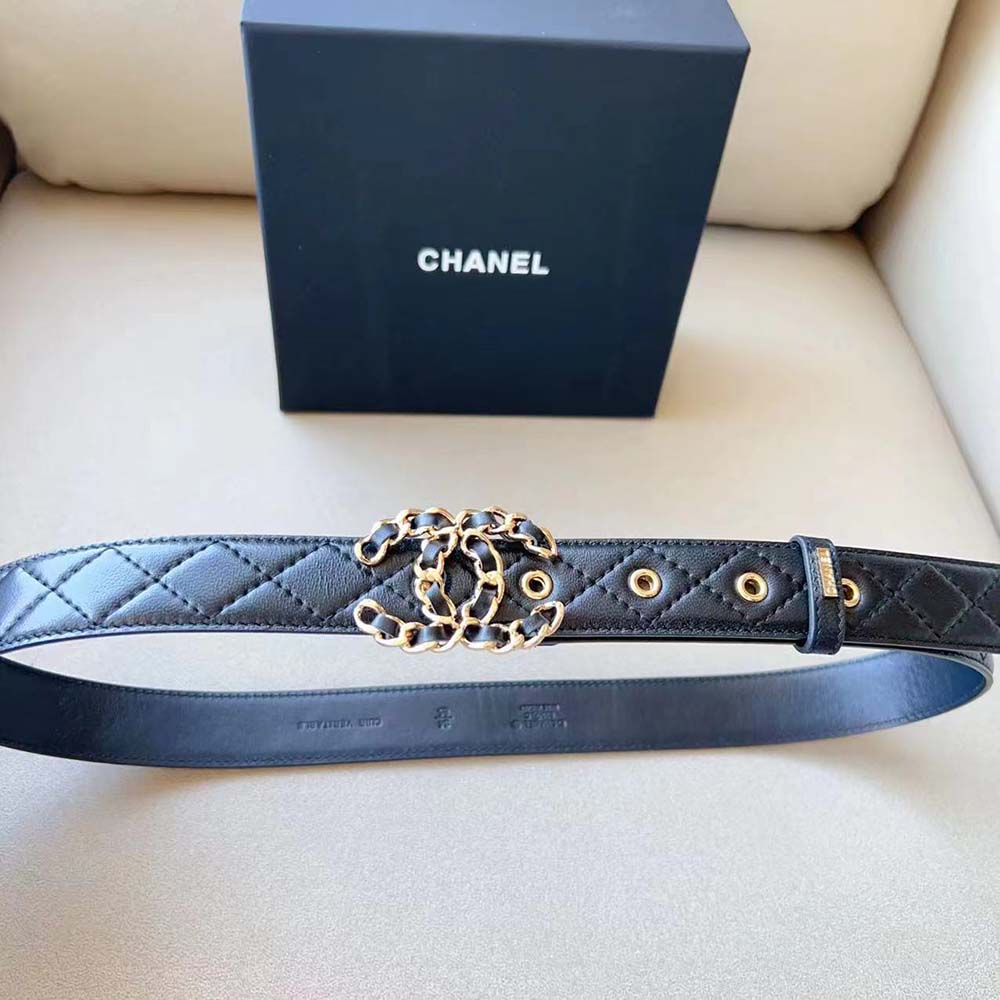 Chanel Women Calfskin & Gold-Tone Metal Black (5)