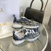 Dior CD Unisex Dior Vibe Sneaker Deep Blue Oblique Technical Fabric Transparent Rubber (6)