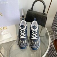 Dior CD Unisex Dior Vibe Sneaker Deep Blue Oblique Technical Fabric Transparent Rubber (6)