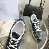 Dior CD Unisex Dior Vibe Sneaker Deep Blue Oblique Technical Fabric Transparent Rubber (6)