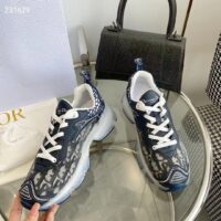 Dior CD Unisex Dior Vibe Sneaker Deep Blue Oblique Technical Fabric Transparent Rubber (6)