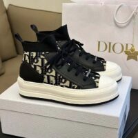 Dior CD Unisex Walk’n’Dior Platform Sneaker Deep Blue Dior Oblique Technical Mesh Calfskin (9)