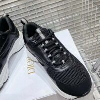 Dior Unisex Shoes CD B22 Sneaker Black Technical Mesh Calfskin (11)