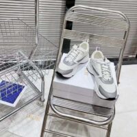 Dior Unisex Shoes CD B22 Sneaker White Technical Mesh White Silver-Tone Calfskin (7)