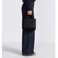 Dior Women CD Medium Lady Dior Bag Black Ultramatte Cannage Calfskin (12)