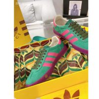 Gucci Unisex Adidas x Gucci Gazelle Sneaker Green Original GG Canvas Low Heel Rubber (6)