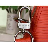 Louis Vuitton LV Unisex Alma Travel GM Vermillon Red Epi XL Grained Leather Handle Clip (4)