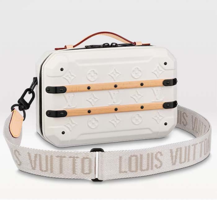 Louis Vuitton LV Unisex Future Trunk White Calf Leather Double Zip Closure