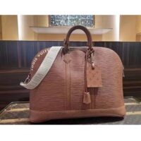 Louis Vuitton LV Women Alma Travel GM Cognac Calf Leather Double Zip Closure (4)