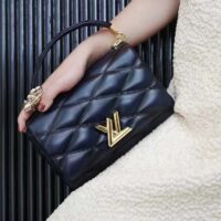 Louis Vuitton LV Women GO-14 MM Navy Blue Lamb Leather Cowhide Leather (1)