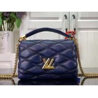 Louis Vuitton LV Women GO-14 MM Navy Blue Lamb Leather Cowhide Leather (1)