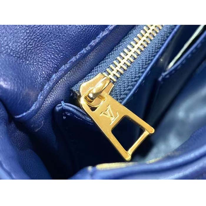 Louis Vuitton LV Women GO-14 MM Navy Blue Lamb Leather Cowhide Leather (9)