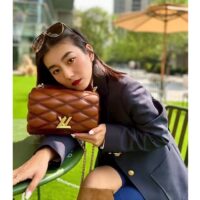Louis Vuitton LV Women GO-14 MM Smoked Tan Lamb Leather Cowhide Leather (11)
