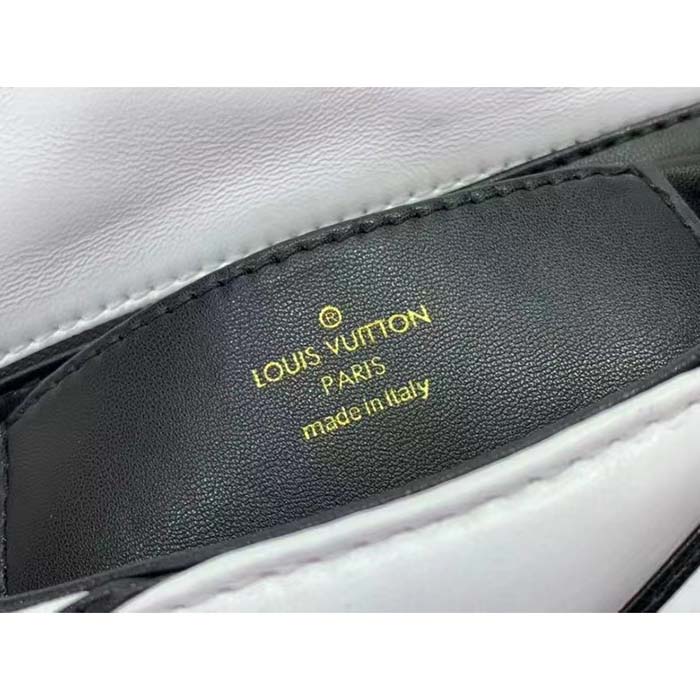Louis Vuitton LV Women GO-14 MM White Black Lamb Leather Cowhide Leather (4)